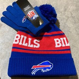 Buffalo Bills beanie and gloves set